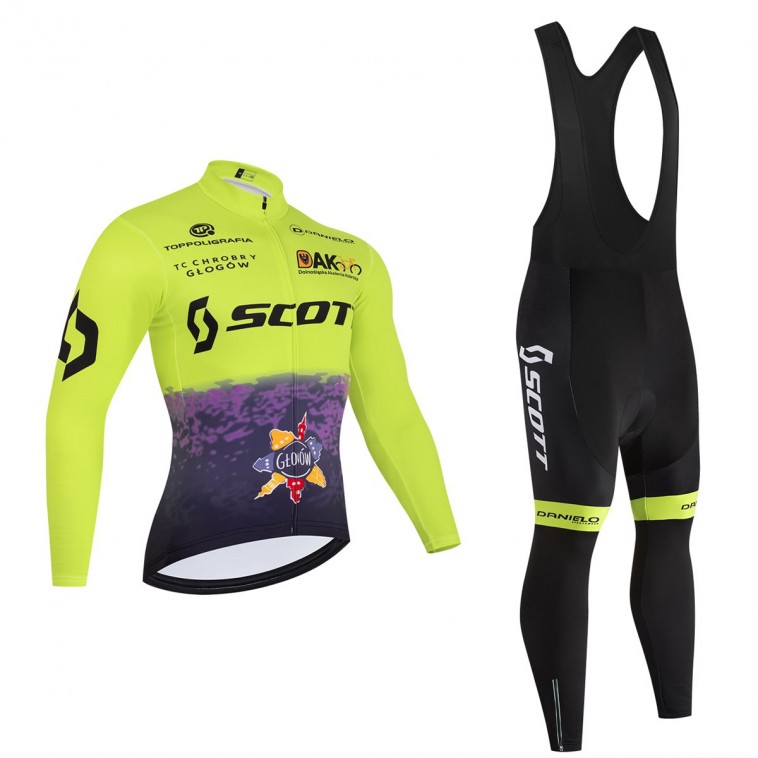 Ensemble cuissard vélo et maillot cyclisme hiver équipe pro SCOTT 2026