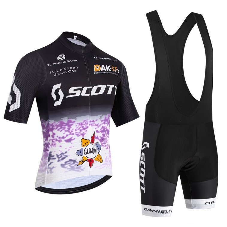 Ensemble cuissard vélo et maillot cyclisme équipe pro SCOTT 2026 Aero Mesh violet