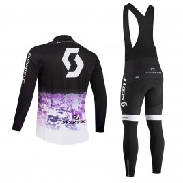 Ensemble cuissard vélo et maillot cyclisme hiver équipe pro SCOTT 2026 violet
