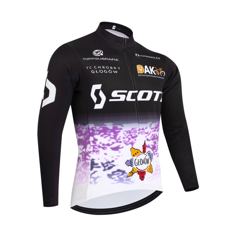 Maillot vélo hiver équipe pro SCOTT 2026 violet