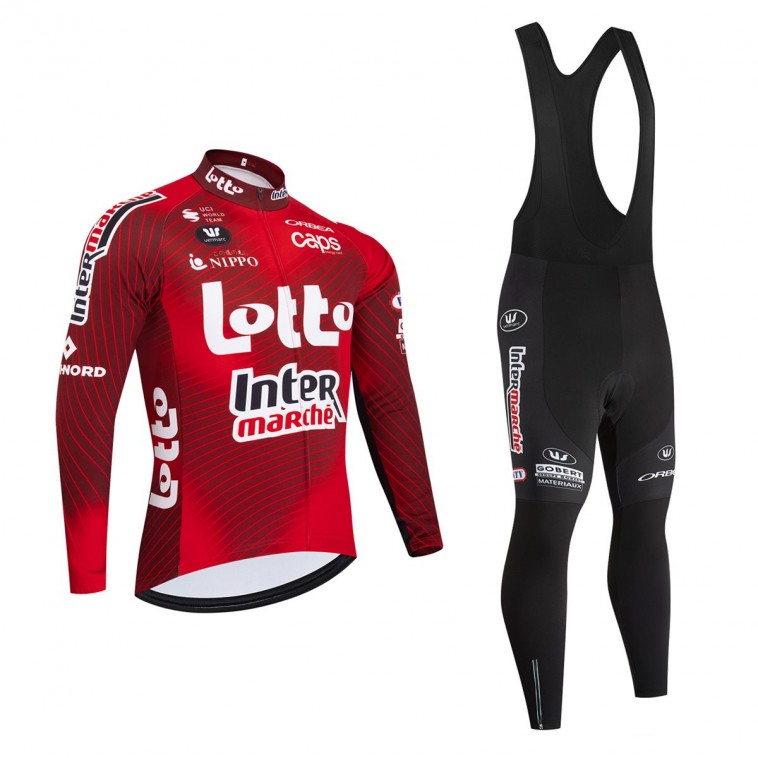 Ensemble cuissard vélo et maillot cyclisme hiver équipe pro LOTTO Intermarché 2026