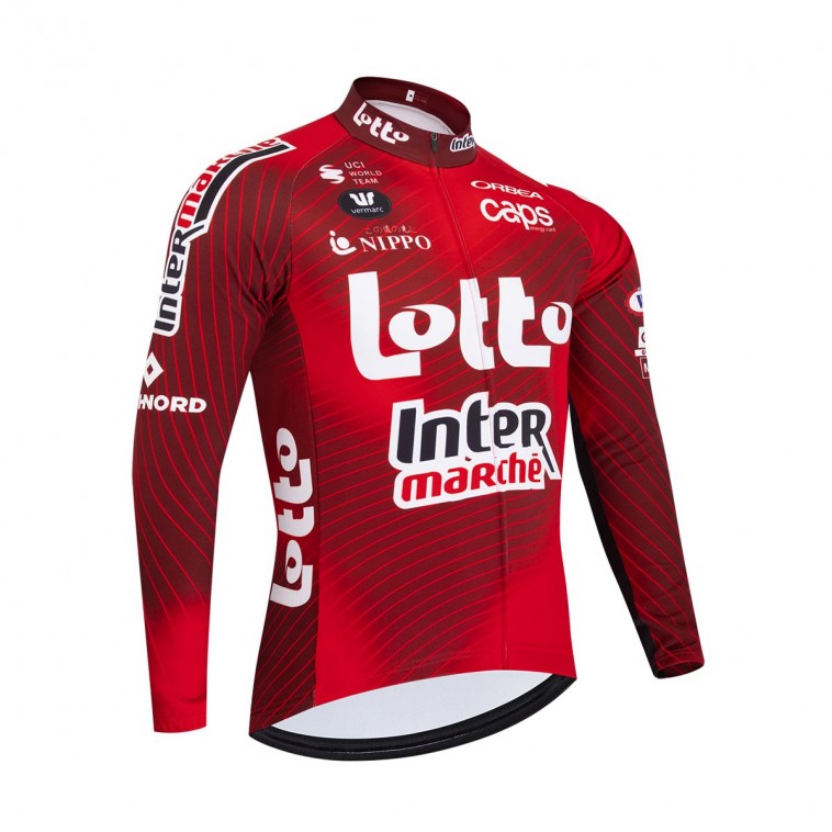 Maillot vélo hiver équipe pro LOTTO Intermarché 2026 violet