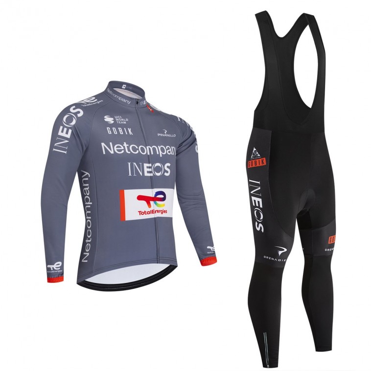 Ensemble cuissard vélo et maillot cyclisme hiver équipe pro NETCOMPANY INEOS 2026