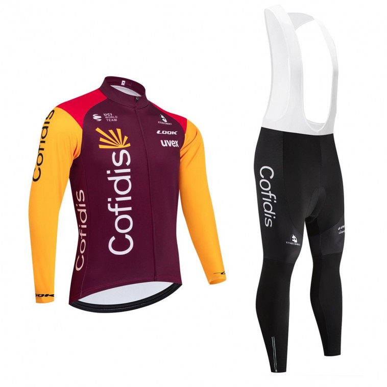 Ensemble cuissard vélo et maillot cyclisme hiver équipe pro COFIDIS 2026