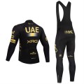Ensemble cuissard vélo et maillot cyclisme hiver équipe pro UAE Team Emirates – XRG 2026 Gold édition