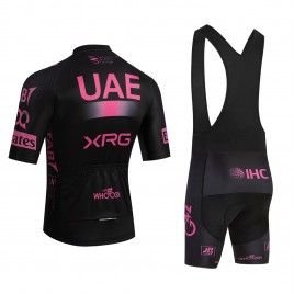 Ensemble cuissard vélo et maillot cyclisme équipe pro UAE Team Emirates – XRG 2026 Aero Mesh Pink édition