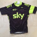 Ensemble cuissard vélo et maillot cyclisme équipe pro SKY fluo