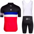 Ensemble cuissard vélo et maillot cyclisme équipe pro SKY drapeau