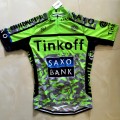 Ensemble cuissard vélo et maillot cyclisme équipe pro Tinkoff Saxo Fluo