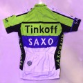 Ensemble cuissard vélo et maillot cyclisme équipe pro Tinkoff Saxo Fluo