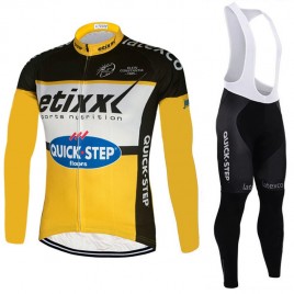 Ensemble cuissard vélo et maillot cyclisme hiver équipe pro Etixx Quick Step