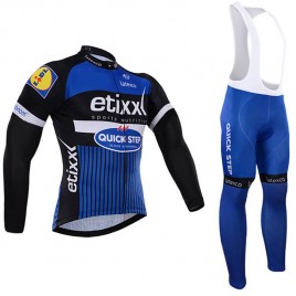 Ensemble cuissard vélo et maillot cyclisme hiver équipe pro Etixx Quick Step