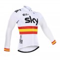 Ensemble cuissard vélo et maillot cyclisme hiver équipe pro SKY