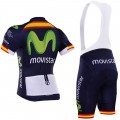 Ensemble cuissard vélo et maillot cyclisme équipe pro Movistar