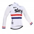 Ensemble cuissard vélo et maillot cyclisme hiver équipe pro SKY