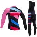 Ensemble cuissard vélo et maillot cyclisme hiver Racing Team