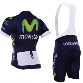 Ensemble cuissard vélo et maillot cyclisme équipe pro Movistar