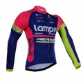 Ensemble cuissard vélo et maillot cyclisme hiver équipe pro Lampre Merida