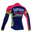 Ensemble cuissard vélo et maillot cyclisme hiver équipe pro Lampre Merida