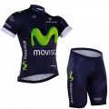 Ensemble cuissard vélo et maillot cyclisme équipe pro Movistar