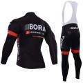 Ensemble cuissard vélo et maillot cyclisme hiver équipe pro Bora Argon