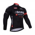 Ensemble cuissard vélo et maillot cyclisme hiver équipe pro Bora Argon