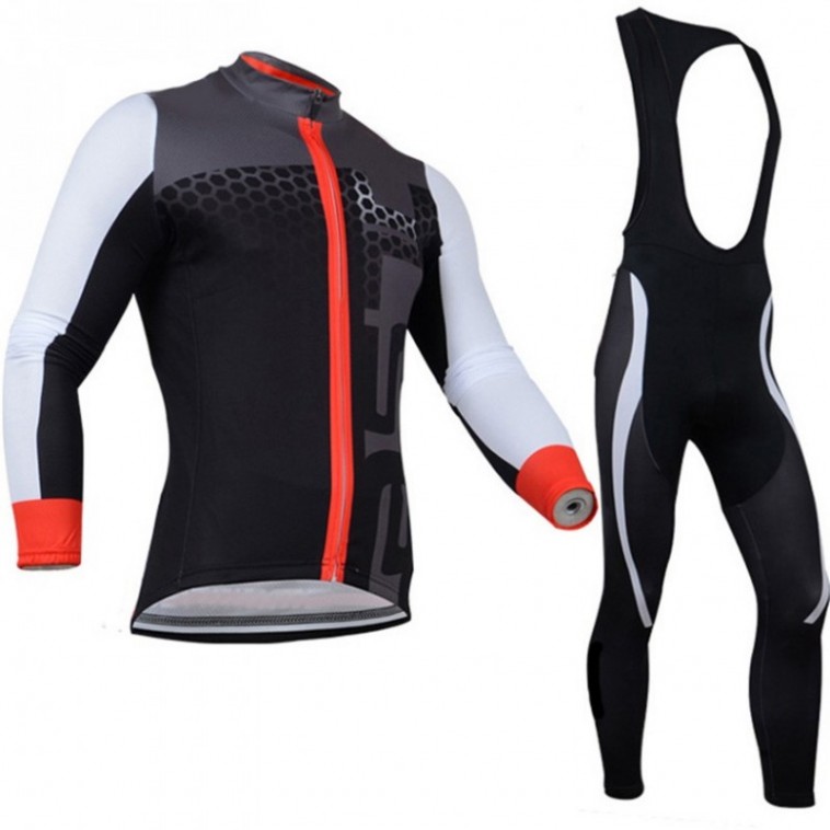 Tenue Cycliste Colnago CSF - Maillot Manches Longues, Gilet, Cuissard/bavoirs - Homme S, Bleu