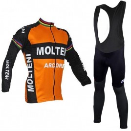 Ensemble cuissard vélo et maillot cyclisme hiver équipe pro Molteni