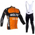 Ensemble cuissard vélo et maillot cyclisme hiver équipe pro Molteni