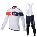 Ensemble cuissard vélo et maillot cyclisme hiver équipe pro IAM