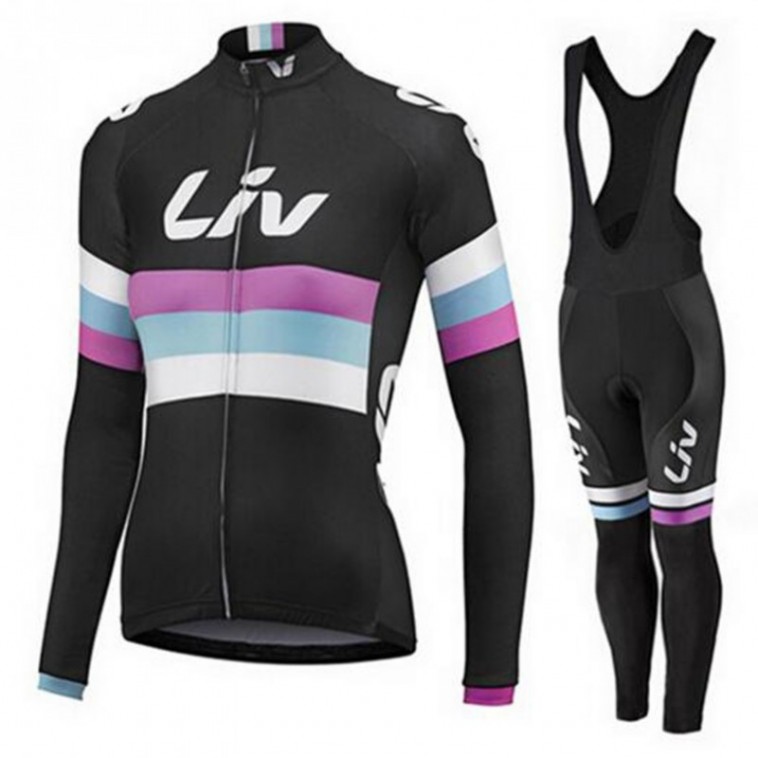 Ensemble cuissard vélo et maillot cyclisme hiver femme LIV