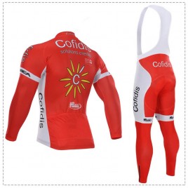 Ensemble cuissard vélo et maillot cyclisme hiver équipe pro Cofidis