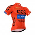 Ensemble cuissard vélo et maillot cyclisme équipe pro CCC Sprandi Polkowice