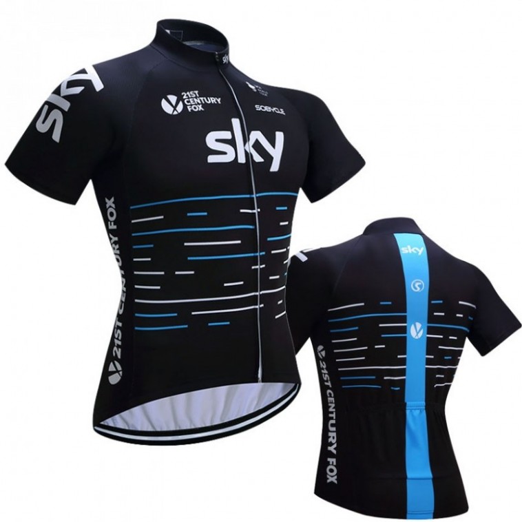 Maillot vélo équipe pro SKY 2017 manches courtes