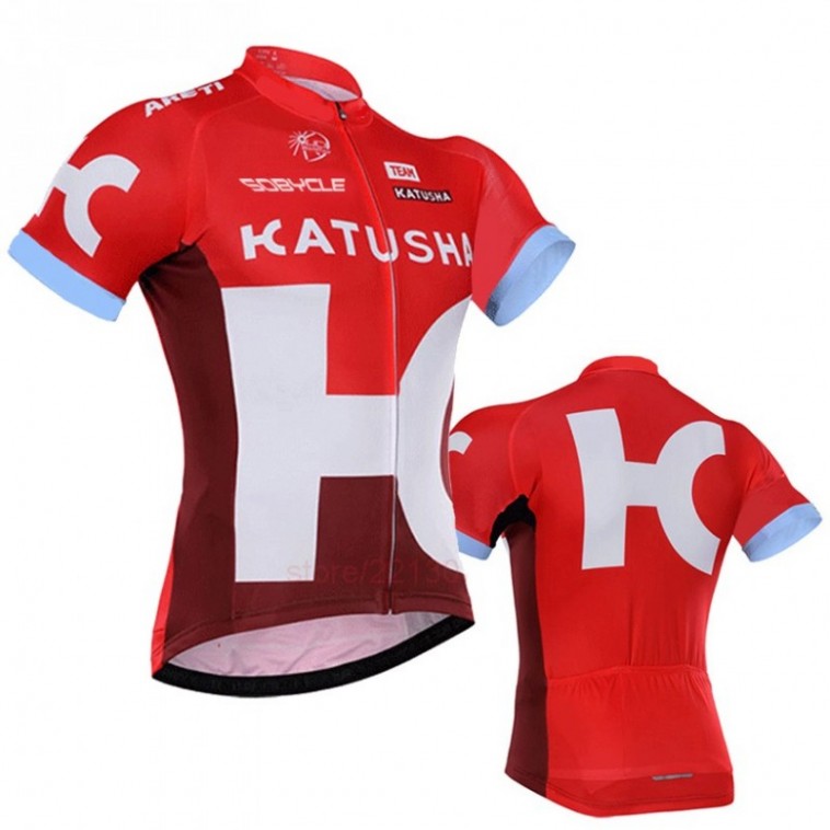 Maillot vélo équipe pro Katusha manches courtes
