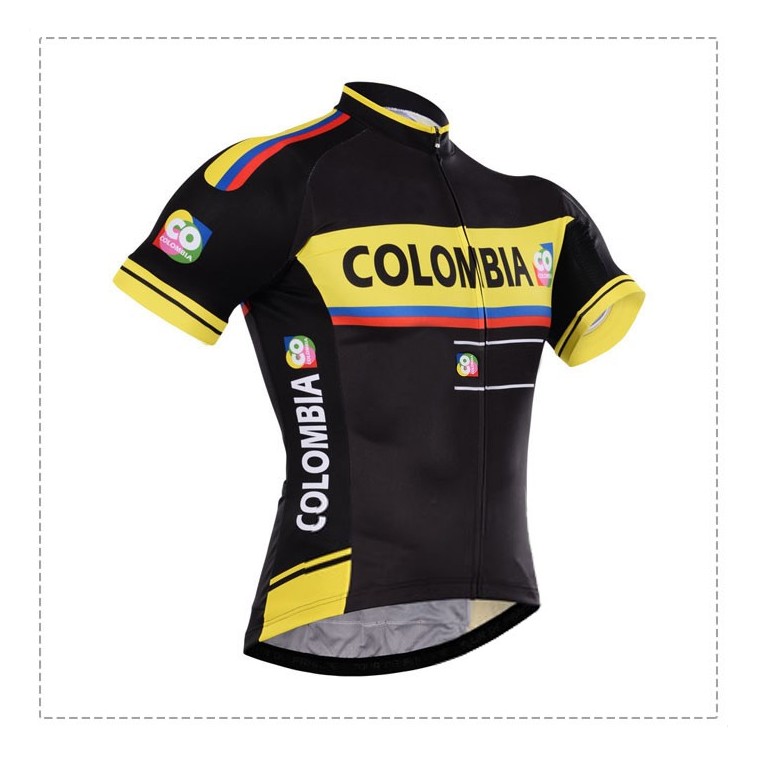 Maillot vélo équipe pro Colombia manches courtes