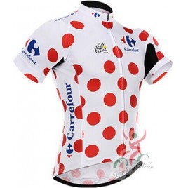 Maillot vélo Tour de France jaune pois vert blanc