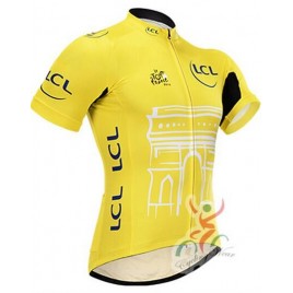 Maillot vélo Tour de France jaune pois vert blanc