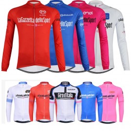 Maillot vélo Tour d'Italie La Gazetta dello Sport manches longues