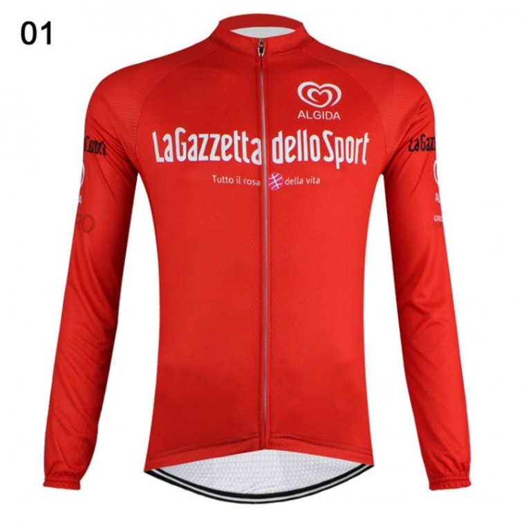 Maillot De Cyclisme Manches Longues Homme - Respirant, Séchage Rapide, 3 Poches Dos Et Bandes Réfléchissantes