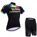 Ensemble cuissard vélo et maillot cyclisme équipe pro Slovakia noir