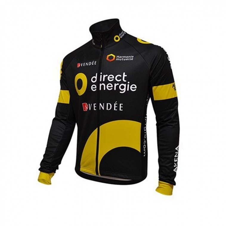 Maillot vélo équipe pro Direct Energie Vendée manches longues hiver polaire thermique