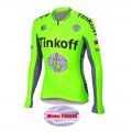 Maillot vélo équipe pro Tinkoff fluo manches longues hiver polaire thermique