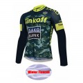 Maillot vélo équipe pro Tinkoff fluo manches longues hiver polaire thermique