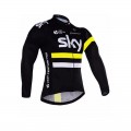 Maillot vélo équipe pro SKY manches longues hiver polaire thermique