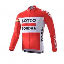 Maillot vélo équipe pro Lotto Jumbomanches longues hiver polaire thermique