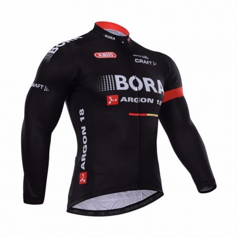 Maillot vélo équipe pro Bora manches longues hiver polaire thermique