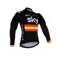 Maillot vélo équipe pro SKY Espagne manches longues hiver polaire thermique