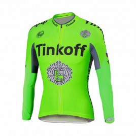 Maillot vélo équipe pro Tinkoff fluo manches longues hiver polaire thermique