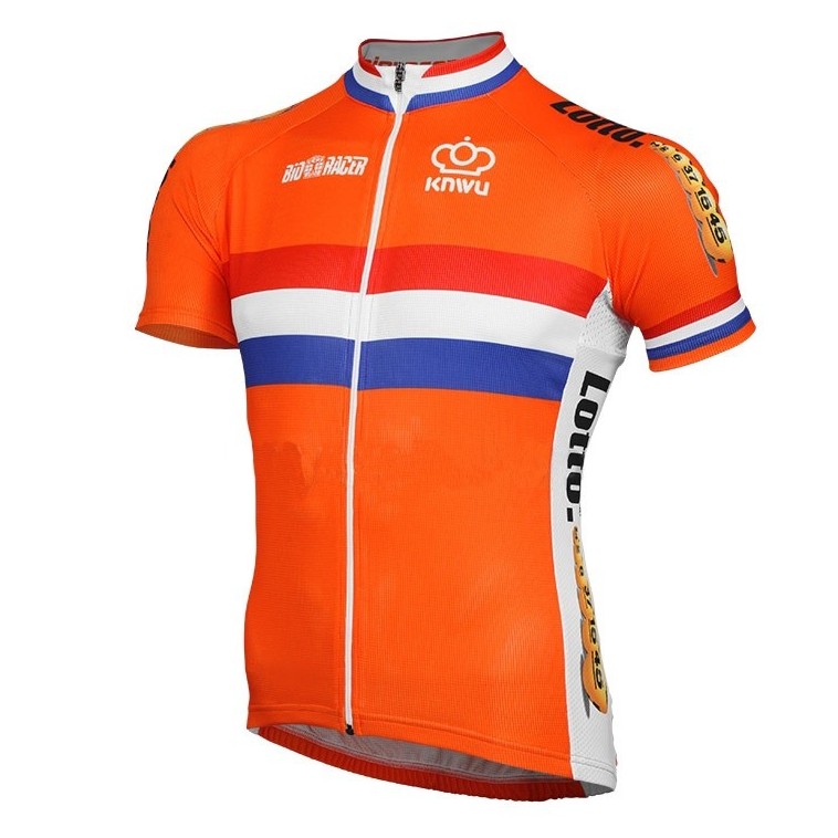 Maillot vélo équipe nationale Néerlandaise Dutch team manches courtes